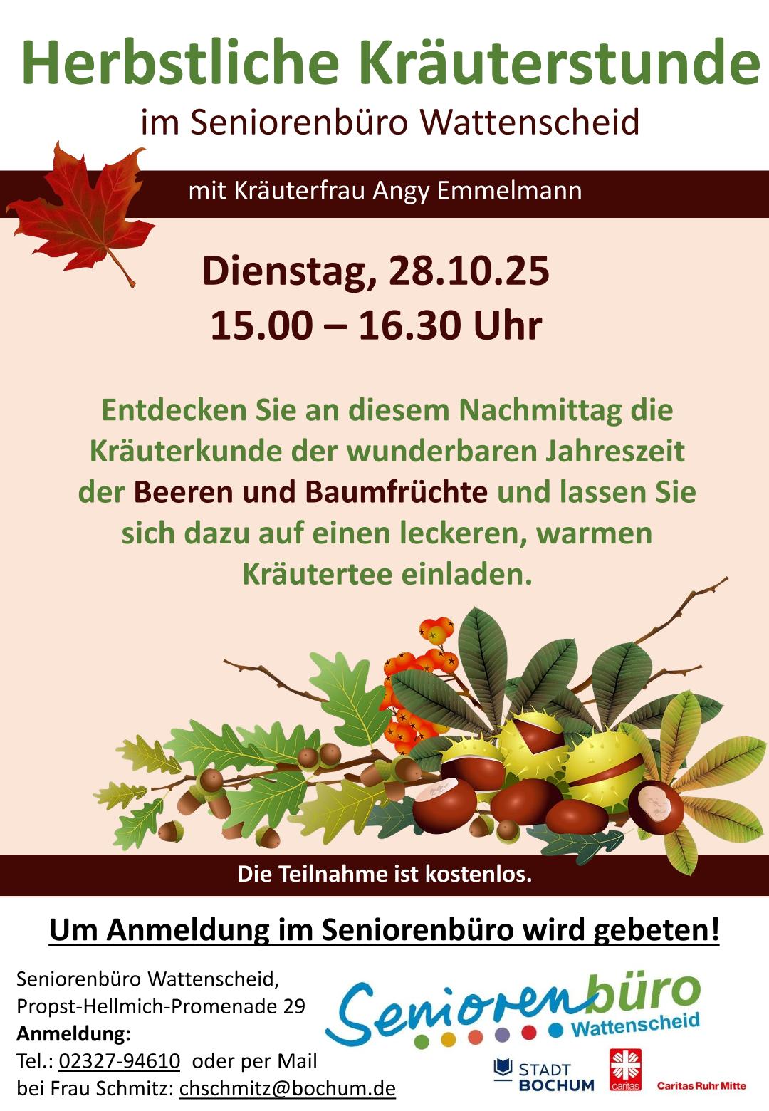 Plakat_Handzettel_Herbstliche Kräuterstunde_ Seniorenbüro Wattenscheid _ Angy Emmelmann _ 28.10.25-1.jpg