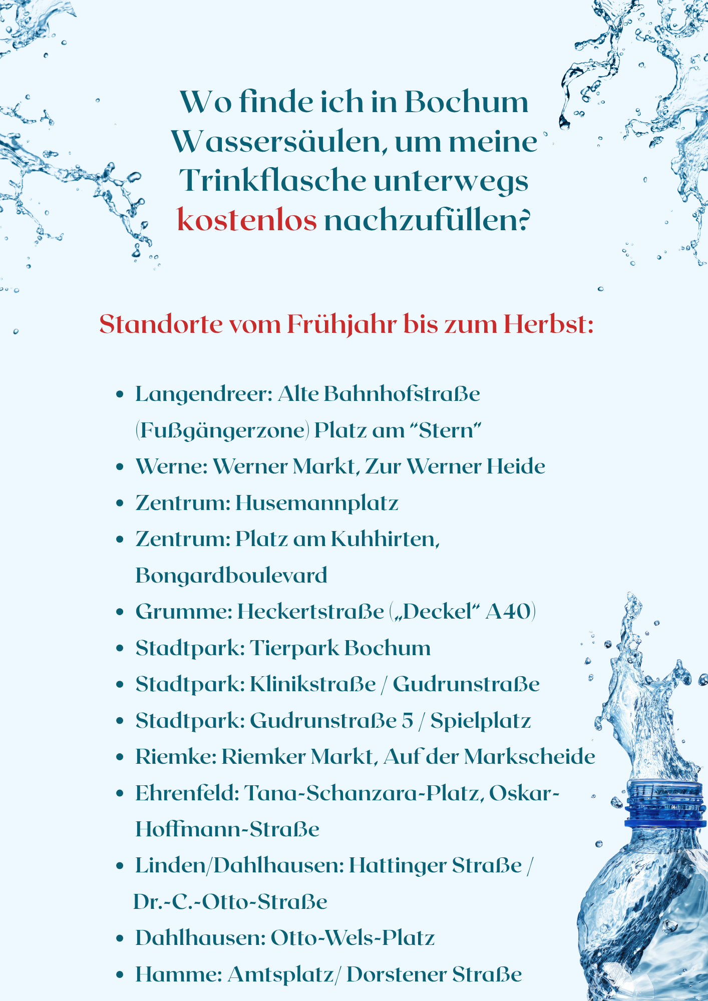 Standorte vom Frühjahr bis zum Herbst Langendreer Alte Bahnhofstraße (Fußgängerzone) Platz am “Stern” Werne Werner Markt, Zur Werner Heide Zentrum Husemannplatz Zentrum Platz am Kuhhirten, Bongard.png